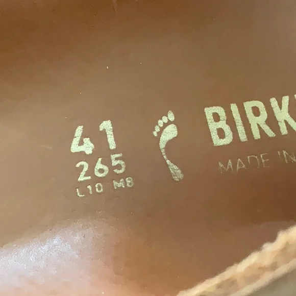 Birkenstock Brown Leather Double Buckle Sandals with Gold Buckles - Picture 8 of 9